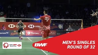 【動画】周天成 VS 李東根 デンマークオープン2018 ベスト32